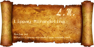 Lippay Mirandolina névjegykártya